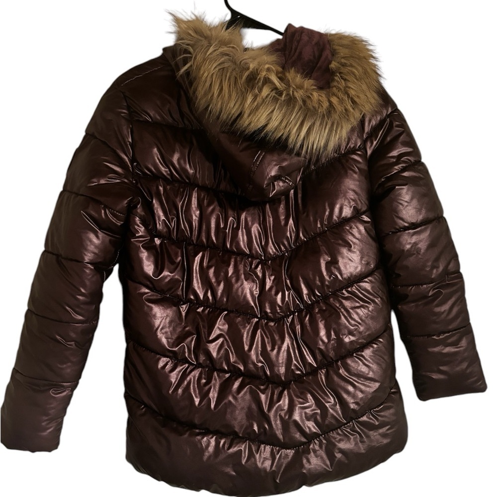Juicy couture puff jacket girls size 14. Gently used. Plum/dark purple. - Picture 3 of 8